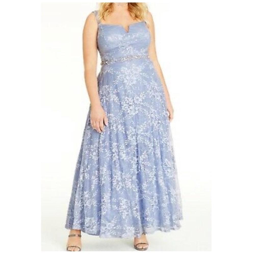TLC Say Yes To The Prom | Blue Lace Prom Dress